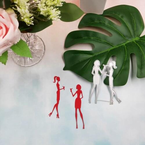 Cocktail girl metal cutting dies template 2019 new DIY scrapbook album paper card decorative crafts embossing mould