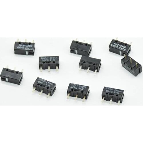 10PCS/LOT New Authentic OMRON Mouse Micro Switch D2FC-F-N Mouse Button Fretting D2FC-E-7N D2FC
