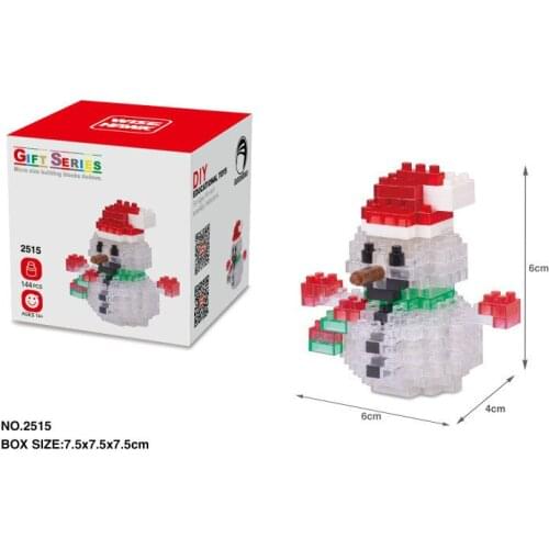 Mini Blocks Christmas Santa Claus Building Toy Snowman Model Micro Bricks Christmas Brinquedo Toys for Children Gift Xmas