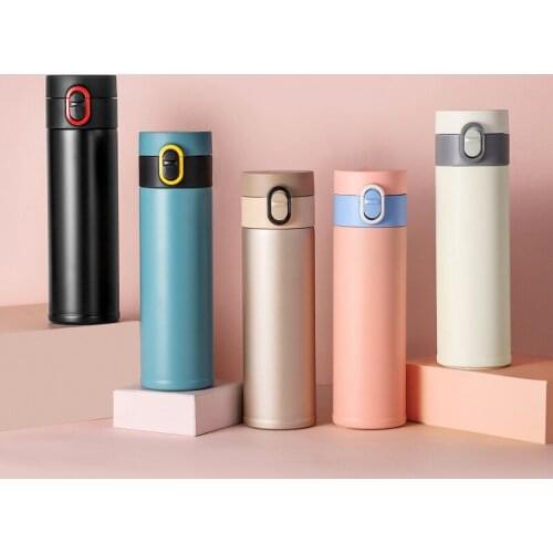 Fashion 400ML Stainless Steel Insulated Bottle Thermos Coffee Tea Water Travel Mug Thermal Cup Drink Bottles Tumbler Termo Cafe