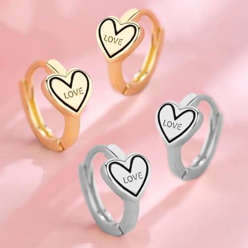 Fashion Heart Love Letters Women Metal Ear Charming Sweet Night Party Decor Jewelry Accessory Gift For Women