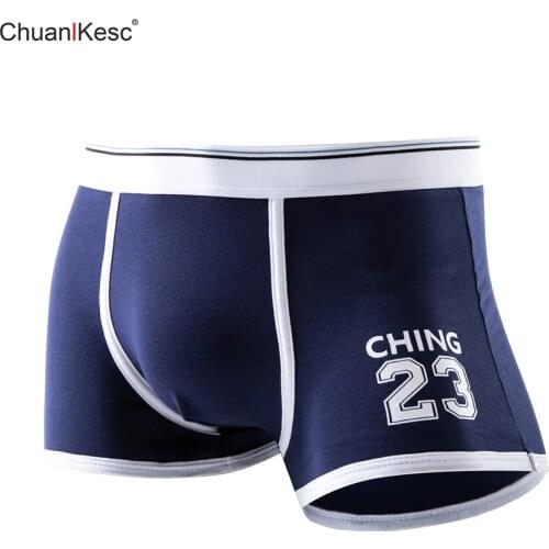 Mens Underwear Fashion Sports Digital Pattern Boxer Pants Comfortable And Breathable Large Size High Quality Cotton Shorts