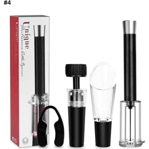 Wine Air Pressure Pump Opener Set, Wine Bottle Cork Remover Pump Tool Kit Corkscrew with Foil Cutter, Wine Aerator Pourer