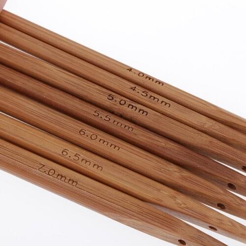 7 PCS Bamboo Knitting Needles Double Pointed Set (4.0mm To 7.0mm)