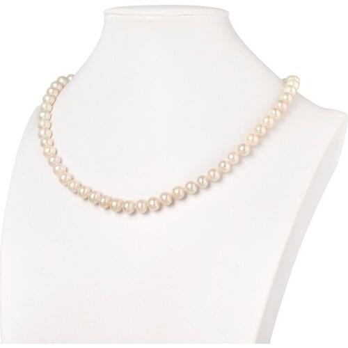 Natural 7-8mm A+ Orange Pearls Making DIY Necklace with Pearls Earrings Natural Pearls Statement Women Gifts 18inch H525