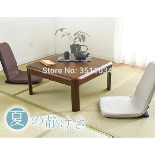 2020 New Square Japanese Kotatsu Table Foot Warmer Heated Low Kotatsu Coffee Table Double-deck Desktop Table legs Assembled