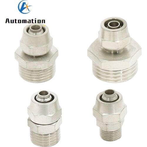 Pneumatic Fittings Air Fitting pc 4-M5 4 6 8 10 12 14 16mm Thread 1/8 3/8 1/2" 1/4"BSP Quick Connector For hose Tube Connectors