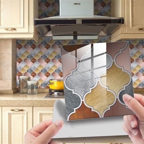 Simplicity Tile Sticker Wall Sticker Wall Border Peel Stick Oil Proof Removable Waterproof For Kitchen Backsplash Floor Bathroom