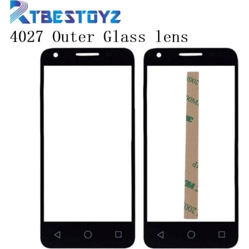 RTBESTOYZ For Alcatel One Touch Pixi 3 4.5 4027D 4027X 4027 A5017 5017E VF795 Front Outer Glass Lens Repair Phone Parts