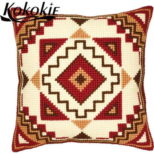Handmade pillow kits Mandala Embroider needlework kits Embroidered mats Accessories for cross stitch pillowcase throw pillow