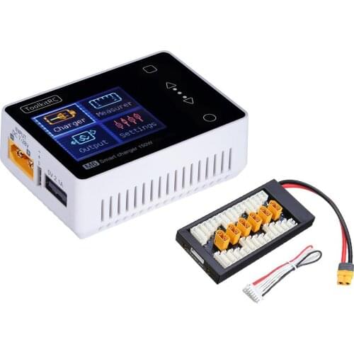 ToolkitRC M6 MINI 150W 10A Smart Battery Charger with XT60 Charger Board for 2-6S RC Lipo Battery