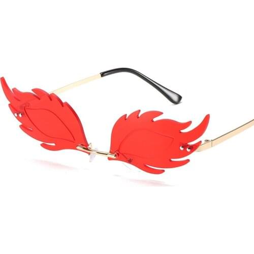 2021 Hot Sale Rimless Sunglasses For Women New Fish Style Sun Glasses Ocean Lens Matel Frame Eyewear Luxury Brand Eyeglasses