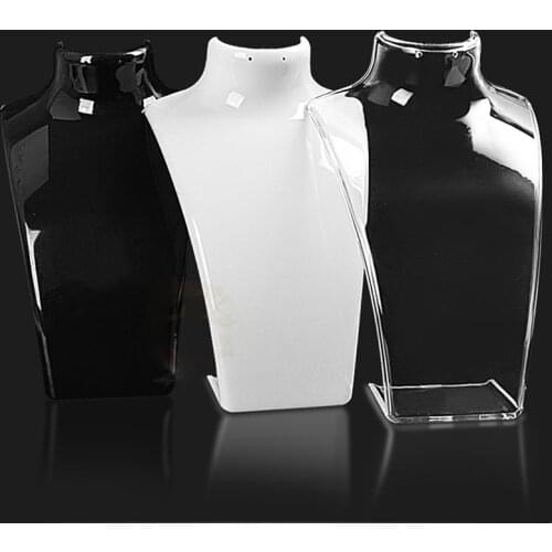 1PC Acrylic Mannequin Necklace Jewelry Display Holder Pendant Earrings Decorate Exhibition Display Stand Shelf 4 Colors