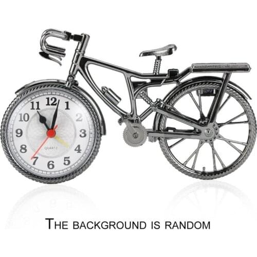 1Pc Retro Iicycles Alarm Clock Fshion Cool Style Personality Home Decoration Clock Digital Indoo Humidity Snooze Table Clock