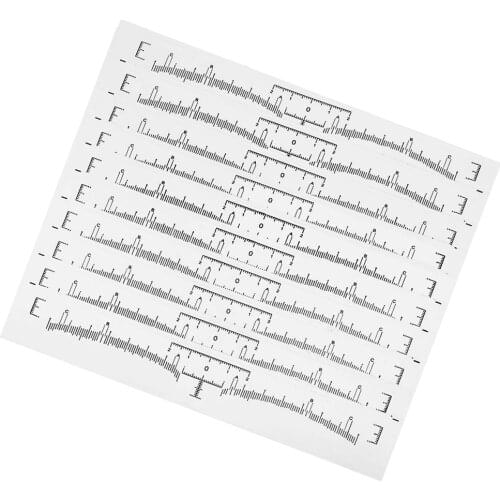 10Pcs Disposable Eyebrow Rulers Stickers Permanent Makeup Measure Tools
