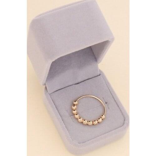 2PCS New Anxiety Fidget Ring Women Spinning Anxiety Ring With Beads Stress Relief Spinner Rings Single Coil Spiral Toys Gift