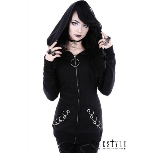 2021 New Hoodie European and American Punk Style Long-Sleeved Loose Hooded Hoop Womens Sweater