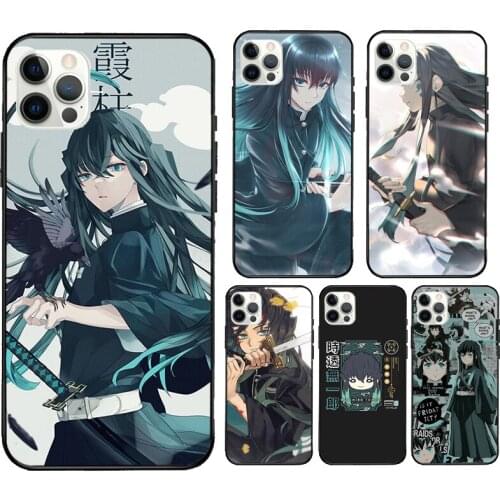 Muichiro Tokito Kimetsu no Yaiba anime Cover Case For iPhone XR X XS MAX 12 Mini 11 Pro Max 5S 6S 7 8 Plus SE 2020 Coque