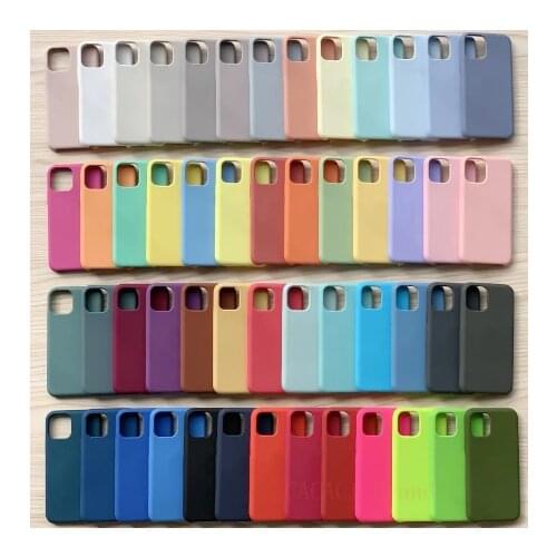With Box Official Liquid Silicone Case For iPhone 6 7 8 Plus X XS XR Full Cover Color rainbow For iPhone 11 12 Pro Max 12mini