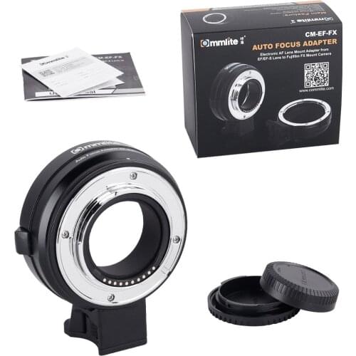 Commlite CM-EF-FX Electronic AF Lens Mount Adapter from Canon EF/EF-S Lens to Fujifilm X-T3 X-T2 X-H1 XT20 FX-Mount Camera
