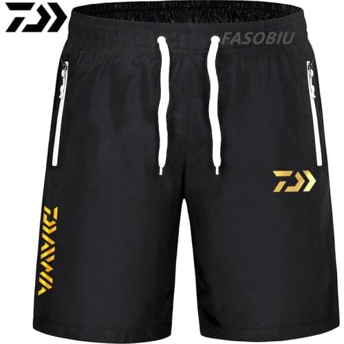 Daiwa Shorts Fishing Clothing Pants Men Summer Breathable Multi Pocket Zipper Fishing Pants Quick Drying Sport Shorts Size M-9XL