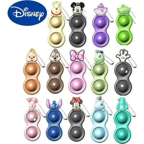 Decompression Toys Keychain Disney Stitch Mickey Minnie Winnie The Pooh Chip and Dale Monster Inc Toy Story Cartoon Anime