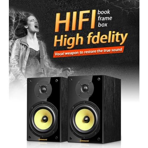 100W 6.5 Inch Speaker Woofer 4 Ohm NS2000 HIFI Speaker Fever Bookshelf Amplifier Speaker Wood Grain Front Bass Passive Speaker