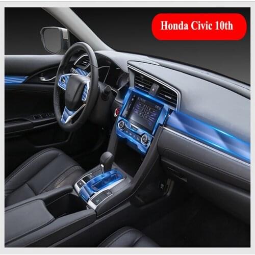 For Honda Civic 10th TPU Scratch-Proof Anti Fingerprint Sticker Dashboard Navigation Screen Protective Film High Elasticity