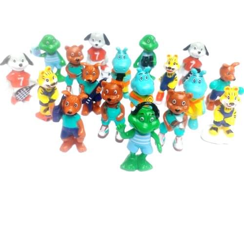 18 Pcs Animal Figure 4cm Kids Cake Decoration Pinata Birthday Party Favour Kids Cartoon Gifts Toys Gift Vending Novelty