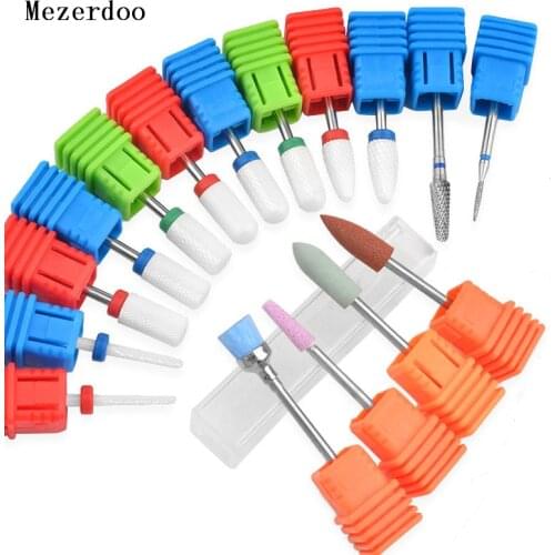 1Pcs Ceramic Nail Drill Bits Manicure Machine Accessories Rotary Electric Nail Files Manicure Cutter Nail Art Tools for Pedicure