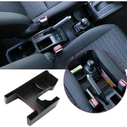 Kit For Suzuki Jimny 2019 2020 2021 Black ABS Four-wheel Drive Center Console Cup Holder Gear Shift Storage Box Tray