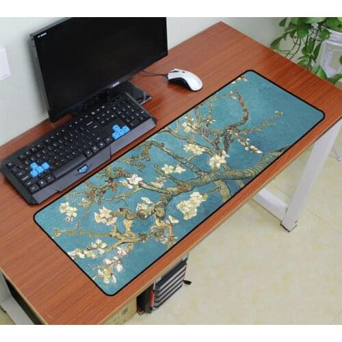 Van gogh mouse pad 900x300mm pad to mouse notbook computer art mousepad gaming padmouse world map gamer to keyboard mouse mats