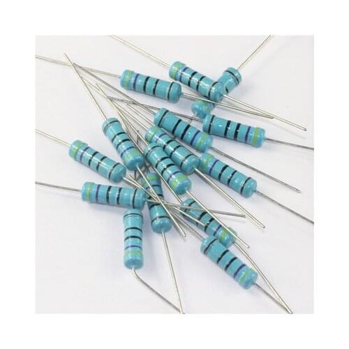 10pcs 2W Metal Film Resistor 1% 0.1R ~ 10M 1R 4.7R 10R 22R 33R 47R 1K 4.7K 10K 100K 0.22 0.33 0.47 0.56 0.68 0.75 0.82 0.91 ohm
