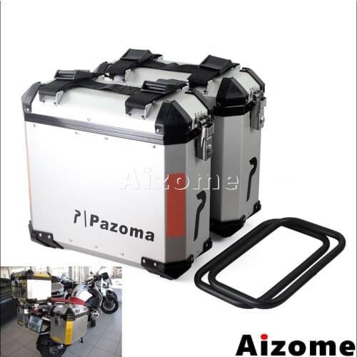 Motorcycle 36L Side Cases Saddlebag Rear Luggage Bag Panniers Side Boxes For BMW Suzuki Yamaha Kawasaki Street Bike