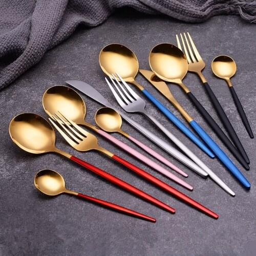 Stainless Steel Cutlery Set Dinnerware Set Silverware Tableware Dinner Spoon Fork Knife Dropshipping