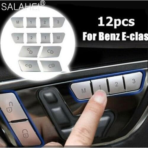 Car Inner Door Seat Memory Lock Buttons Cover Stickers For Mercedes Benz A B E Class GLA CLA GLK GLE CLS ML Decoration Accessory