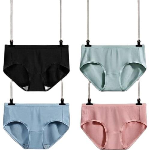 60S Modal Womens Intimates Panties Sexy Soft Female Underpants Breathable Middle Waist Woman Underwear Cozy Briefs Brand Shorts