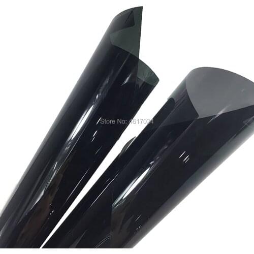 50cmX200cm PET Super dark charcoal 2 ply VLT5% tinted glue New Vision solar car stickers window tint film
