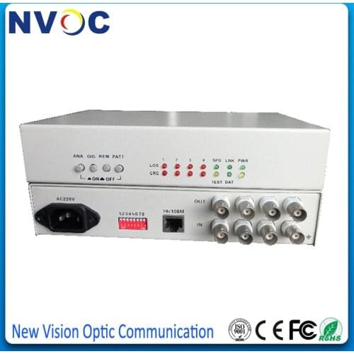 4E1 to Ethernet Interface Converter, 10/100 adaptive, VLAN, Desktop, AC220V or 48V Power Supply (optional),Euro Charger