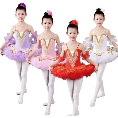 Songyuexia Professionl Ballet Tutu Swan Lake Ballet Costume Ballerina Dress Kids Child Ballet Tutu Skirt Dance Dress For Girls