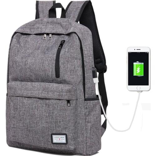 Laptop Usb Backpack School Bag Nylon Anti Theft Men Travel Daypacks Male Leisure Mochila Feminina Women Gri Sac A Dos Bagpack