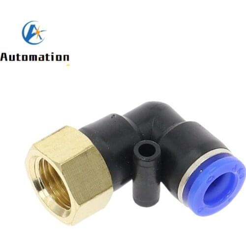 PLF OD 4 6 8 10 12mm - Internal Thread 1/8'' 1/4'' 3/8'' 1/2'' Pneumatic Female Elbow Connector Tube Air Push In Fitting
