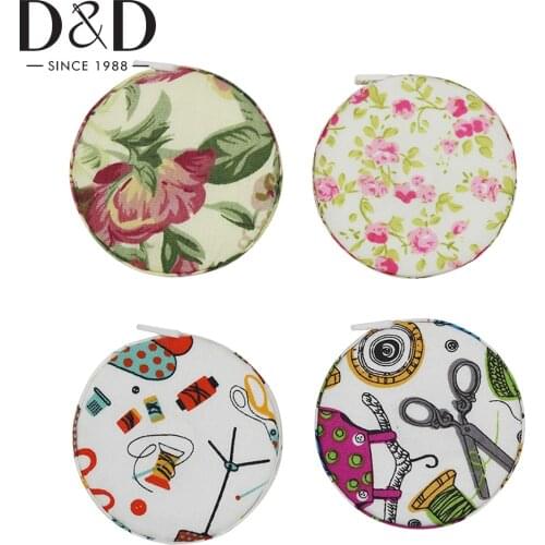 1.5m/60in Retractable Soft Flat Measuring Ruler Sewing Tailor Tape Measure Fabric Covered Sewing Tools