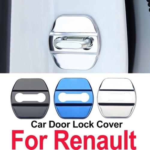 1set 10set Stainless Steel Car Door Lock Cover Protecting For Renault Scenic Laguna Captur Megane 2 3 Fluence Latitude Koleos