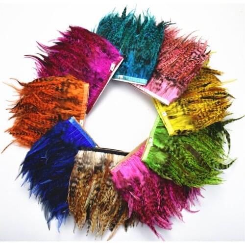 10Meters Pheasant Feathers Trim Rooster Feathers Feather Trim Craft Feathers for Crafts Plume Decoration Feather Decor Plumas