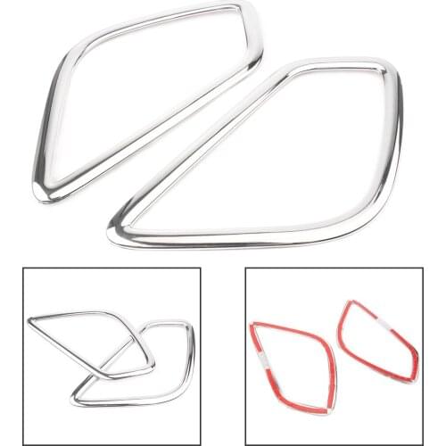 2x Car Styling Rear Bumper Fog Light Lamp Cover Trim For Mitsubishi Eclipse Cross 2018 Chrome ABS Plastic