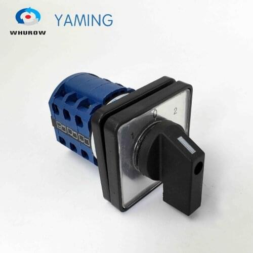 3 phase changeover switch 3 position selector switch 380v 20A cam switch lw26-20D5721/3 Factory supplied