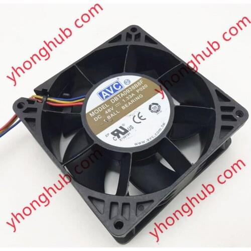 AVC DBTA0938B8F P020 DC 48V 1.33A 92x92x38mm 4-Wire Server Cooling Fan