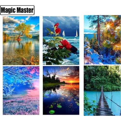 5D DIY Diamond Painting Scenery Landscape Diamond Embroidery Cross Embroidery Decor Home