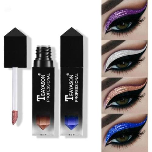 Diamond Liquid Eye Shadow Colorful Pearly Shiny Water Eye Shadow Pearl Long Lasting Without Drying Eyes TSLM1